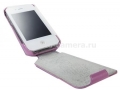 Кожаный чехол для iPhone 4/4S SGP Leather Case Valencia Swarovski Series, Pink (SGP06883)