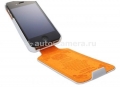 Кожаный чехол для iPhone 4/4S SGP Leather Case Valencia Swarovski Series, White (SGP06884)