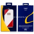 Кожаный чехол для iPhone 5 / 5S Aston Martin Racing flip case series 4, цвет white/red (TDFCIPH5A023)