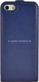 Кожаный чехол для iPhone 5 / 5S Aston Martin Racing flip case with car mouth, цвет blue/white (SMFCIP5D062)