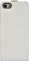 Кожаный чехол для iPhone 5 / 5S Aston Martin Racing flip case with car mouth, цвет white/light blue (SMFCIP5D028)
