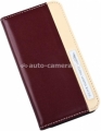 Кожаный чехол для iPhone 5 / 5S Aston Martin Racing folio case with stripe logo, цвет Red (SMBKIPH5C059)