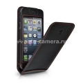 Кожаный чехол для iPhone 5 / 5S Beyzacases Flip Classic New, цвет black (BZ23783)