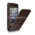 Кожаный чехол для iPhone 5 / 5S Beyzacases Flip Classic New, цвет brown (BZ23806)