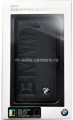 Кожаный чехол для iPhone 5 / 5S BMW Logo Signature Booktype, цвет Black (BMFLBKP5LOB)