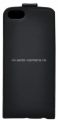 Кожаный чехол для iPhone 5 / 5S BMW Logo Signature Flip, цвет Black (BMFLP5LOB)