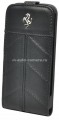 Кожаный чехол для iPhone 5 / 5S Ferrari Flip California, цвет full black (FECFFL5FB)