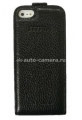 Кожаный чехол для iPhone 5 / 5S Ferrari Flip FF-Collection, цвет black (FEFFFLP5BL)