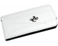 Кожаный чехол для iPhone 5 / 5S Ferrari Flip FF-Collection, цвет white (FEFFFLP5FW)