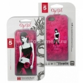 Кожаный чехол для iPhone 5 / 5S Fonexion City Girls Flip Leather, цвет Pink (CACIIP5FLI03)