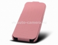 Кожаный чехол для iPhone 5 / 5S iHug Croco series, цвет розовый