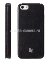 Кожаный чехол для iPhone 5 / 5S Jison Executive Flip Case, цвет black (JS-IP5-002Blk)