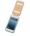 Кожаный чехол для iPhone 5 / 5S Jison Executive Flip Case, цвет blue (JS-IP5-002Blu)
