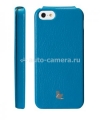Кожаный чехол для iPhone 5 / 5S Jison Executive Flip Case, цвет blue (JS-IP5-002Blu)