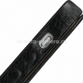 Кожаный чехол для iPhone 5 / 5S Jisoncase с логотипом, цвет Black (JS-I5S-04H)