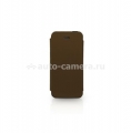 Кожаный чехол для iPhone 5 / 5S Kajsa Glamorous Genuine Oil Leather Folio case, цвет brown