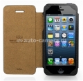 Кожаный чехол для iPhone 5 / 5S Kajsa Neo Classic Lychee Pattern Leather Folio case, цвет черный (TW312001)