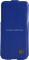 Кожаный чехол для iPhone 5 / 5S Kenzo Chick, цвет синий (CHIKCOXIP5B)