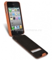 Кожаный чехол для iPhone 5 / 5S Melkco ID Type, цвет Orange LC