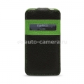 Кожаный чехол для iPhone 5 / 5S Melkco Jacka ID Light Type, цвет Green/Black LC