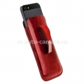 Кожаный чехол для iPhone 5 / 5S Melkco Leather Case iCaller Type with Melkco Cover, цвет Vintage Red