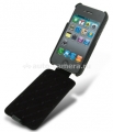 Кожаный чехол для iPhone 5 / 5S Melkco Premium Leather Case - Jacka Type, цвет Carbon Fiber Pattern - Black