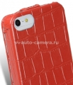 Кожаный чехол для iPhone 5 / 5S Melkco Premium Leather Case - Jacka Type, цвет Crocodile Print Pattern - Red