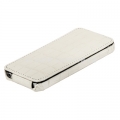 Кожаный чехол для iPhone 5 / 5S Melkco Premium Leather Case - Jacka Type, цвет Crocodile Print Pattern - White