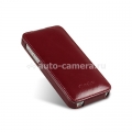Кожаный чехол для iPhone 5 / 5S Melkco Premium Leather Case - Jacka Type, цвет Vintage Red
