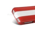Кожаный чехол для iPhone 5 / 5S Melkco Premium Limited Edition Jacka Type, цвет red/white