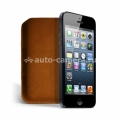 Кожаный чехол для iPhone 5 / 5S Mujjo Sleeve, цвет brown (MJ-0216)