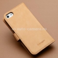 Кожаный чехол для iPhone 5 / 5S SGP Leather Wallet Case Valentinus, цвет vintage brown (SGP09526)