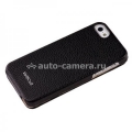 Кожаный чехол для iPhone 5 / 5S Vetti Craft Slimflip Normal Series, цвет black lychee (IPO5SFNS110101)