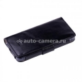 Кожаный чехол для iPhone 5 / 5S Vetti Lusso Case Book Type, цвет vintage black (IPO5LBNS120203)