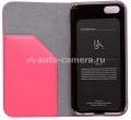 Кожаный чехол для iPhone 5 и 5S SLG D5, цвет hot pink (D5I5-006)