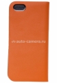 Кожаный чехол для iPhone 5 и 5S SLG D5, цвет orange (D5I5-005)