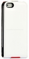 Кожаный чехол для iPhone 5C Aston Martin Racing flip case, цвет white/red (RAFCIPH5C023D)