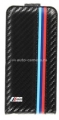Кожаный чехол для iPhone 5C BMW M-Collection Flip Carbon effect (BMFLPMMC)