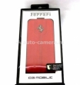 Кожаный чехол для iPhone 5C Ferrari Montecarlo Flip, цвет Red (FEMTFLPMRE)