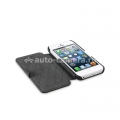Кожаный чехол для iPhone 5C Melkco Leather Case Booka Type Craft Limited Edition Prime Horizon, цвет Black Wax Leather
