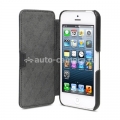 Кожаный чехол для iPhone 5C Melkco Leather Case Booka Type Craft Limited Edition Prime Verti, цвет Black Wax Leather