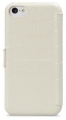 Кожаный чехол для iPhone 5C Melkco Leather Case Booka Type Crocodile Print Pattern, цвет White