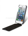 Кожаный чехол для iPhone 5C Melkco Leather Case Craft Limited Edition Prime Twin, цвет Black Wax Leather