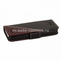 Кожаный чехол для iPhone 5C Melkco Leather Case Wallet Book Type Mix and Match Series, цвет Vintage Black/ Vintage Red