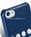 Кожаный чехол для iPhone 5C Melkco Snap Cover Circle Dec, цвет Blue