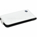 Кожаный чехол для iPhone 6 BMW Logo Signature Flip, цвет White (BMFLP6LOW)