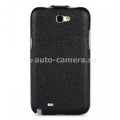 Кожаный чехол для Samsung Galaxy Note 2 (N7100) Melkco Premium Jacka Type, цвет black