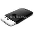 Кожаный чехол для Samsung Galaxy S3 Crumena Leather Pouch, цвет black (SGP09180)