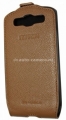 Кожаный чехол для Samsung Galaxy S3 Ferrari Flip FF-Collection, цвет Camel (FEFFFLS3KA)