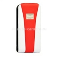 Кожаный чехол для Samsung Galaxy S3 (i9300) Aston Martin Racing flip, цвет white/red (RAFCSAMI9300023D)